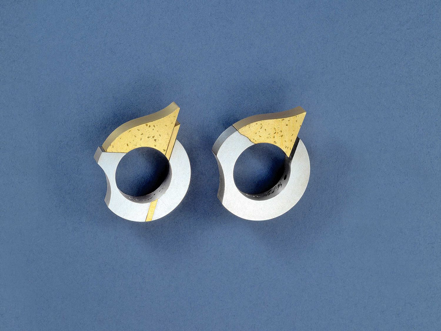 Two rings, white gold, gold, 1994 