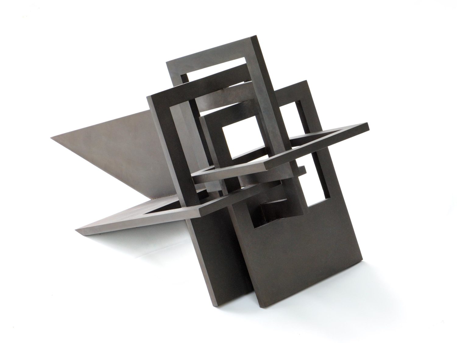 Sculpture, browned steel, 75.5 × 33 × 45 cm, 2009